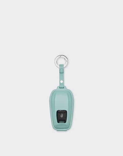 Ferrari Leather key ring with Ferrari logo Granite Green 50584f