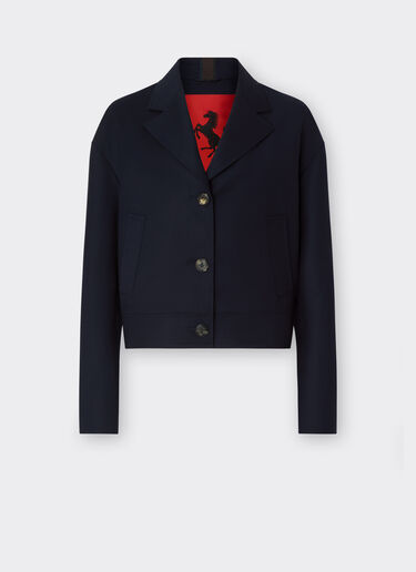 Ferrari Blouson in foulé di lana Navy 21160f