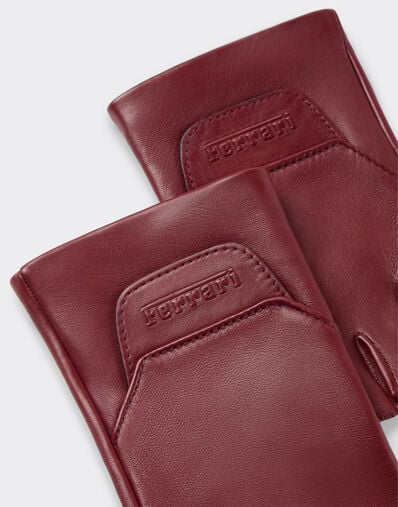 Ferrari Guantes sin dedos de piel Maison Red 49852f
