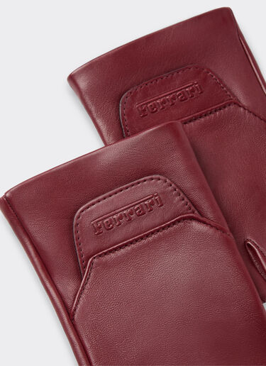 Ferrari Fingerless leather gloves Maison Red 49852f