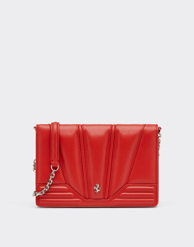 Ferrari Ferrari GT leather clutch wallet with chain Optical White 20201f