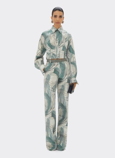 Ferrari Jacquard trousers with brushed motif Ecru 21769f