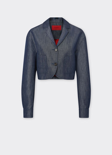 Ferrari Blazer in denim effect tricotine Dark Denim 22785f