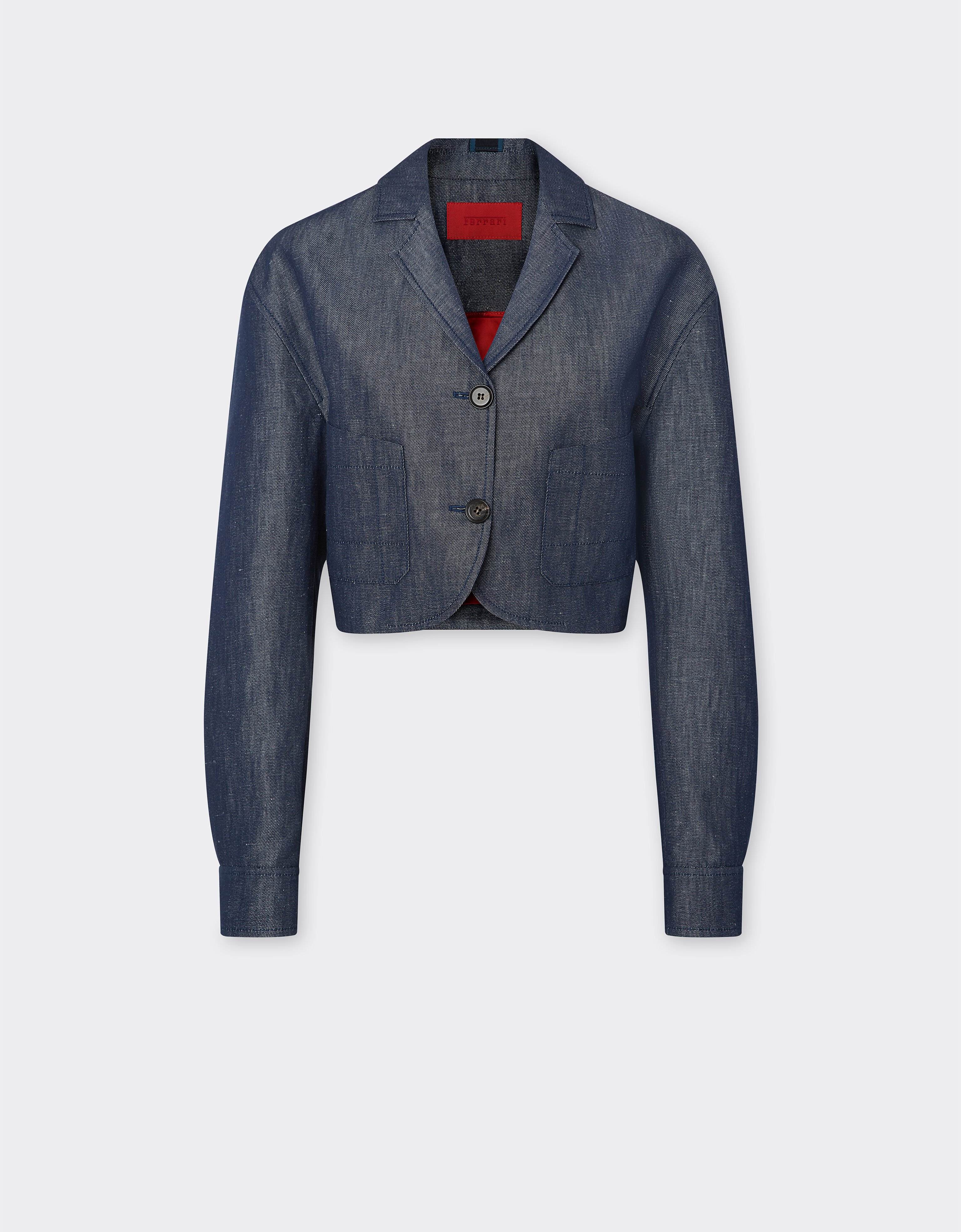 Ferrari Blazer in denim effect tricotine Dark Denim 22785f