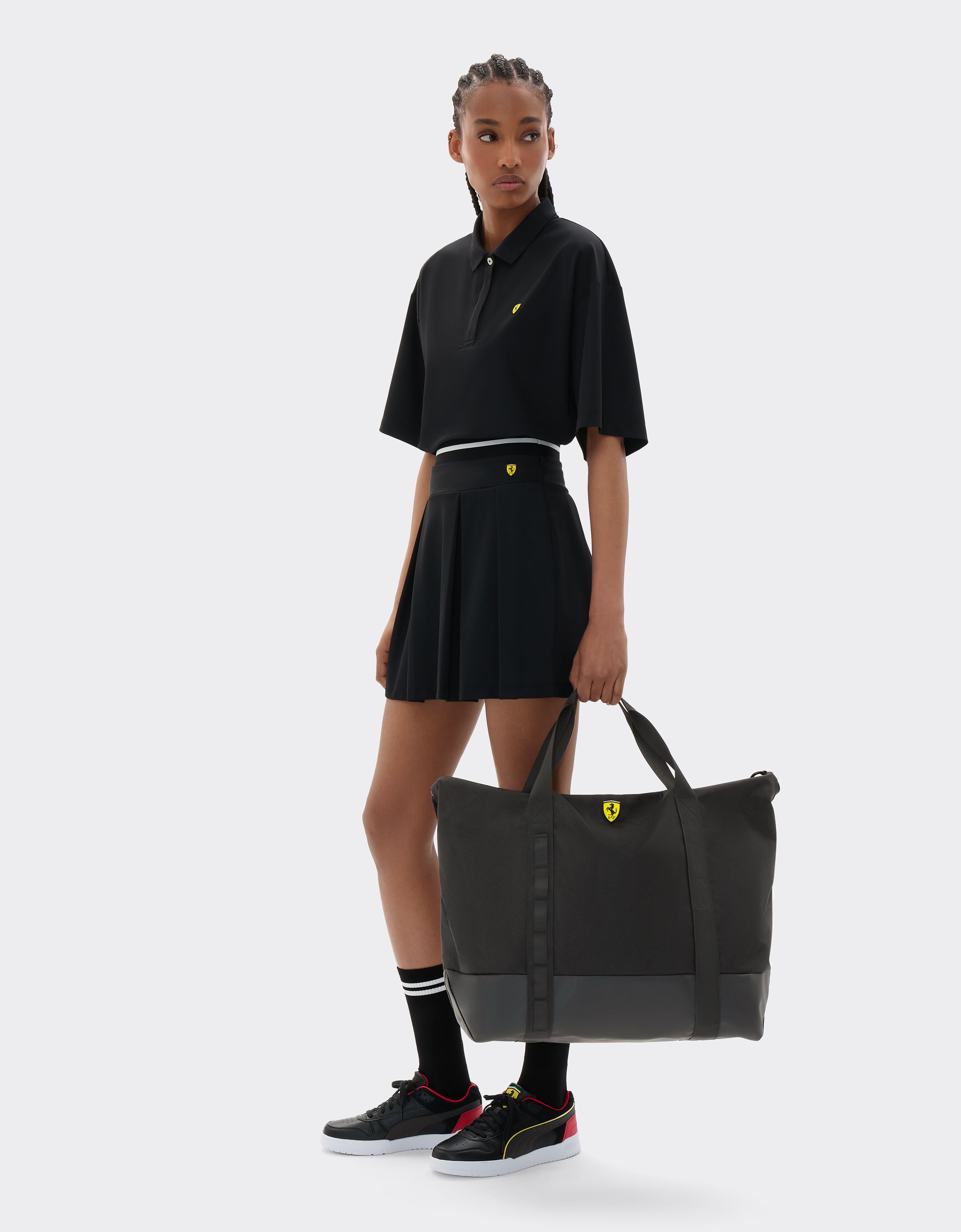 Ferrari Weekender bag in technical fabric Nero SBNWE0003HMM0033f