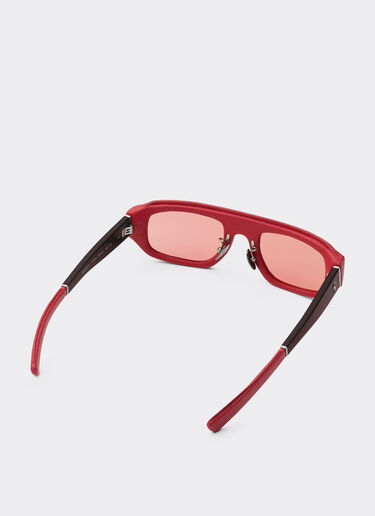 Ferrari Red Ferrari sunglasses in acetate and leather with red lens Red F1540f
