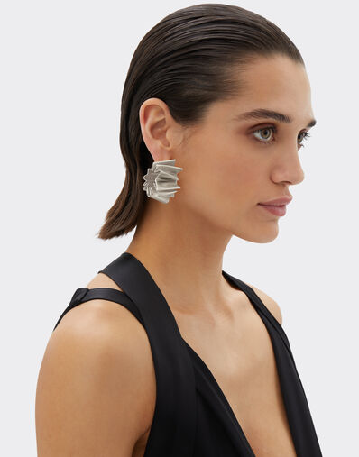 Ferrari Brass earrings with satin palladium finish Satin Palladium 22240f