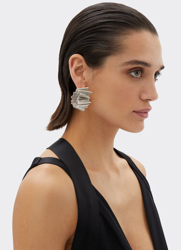 Ferrari Brass earrings with satin palladium finish None 22240f