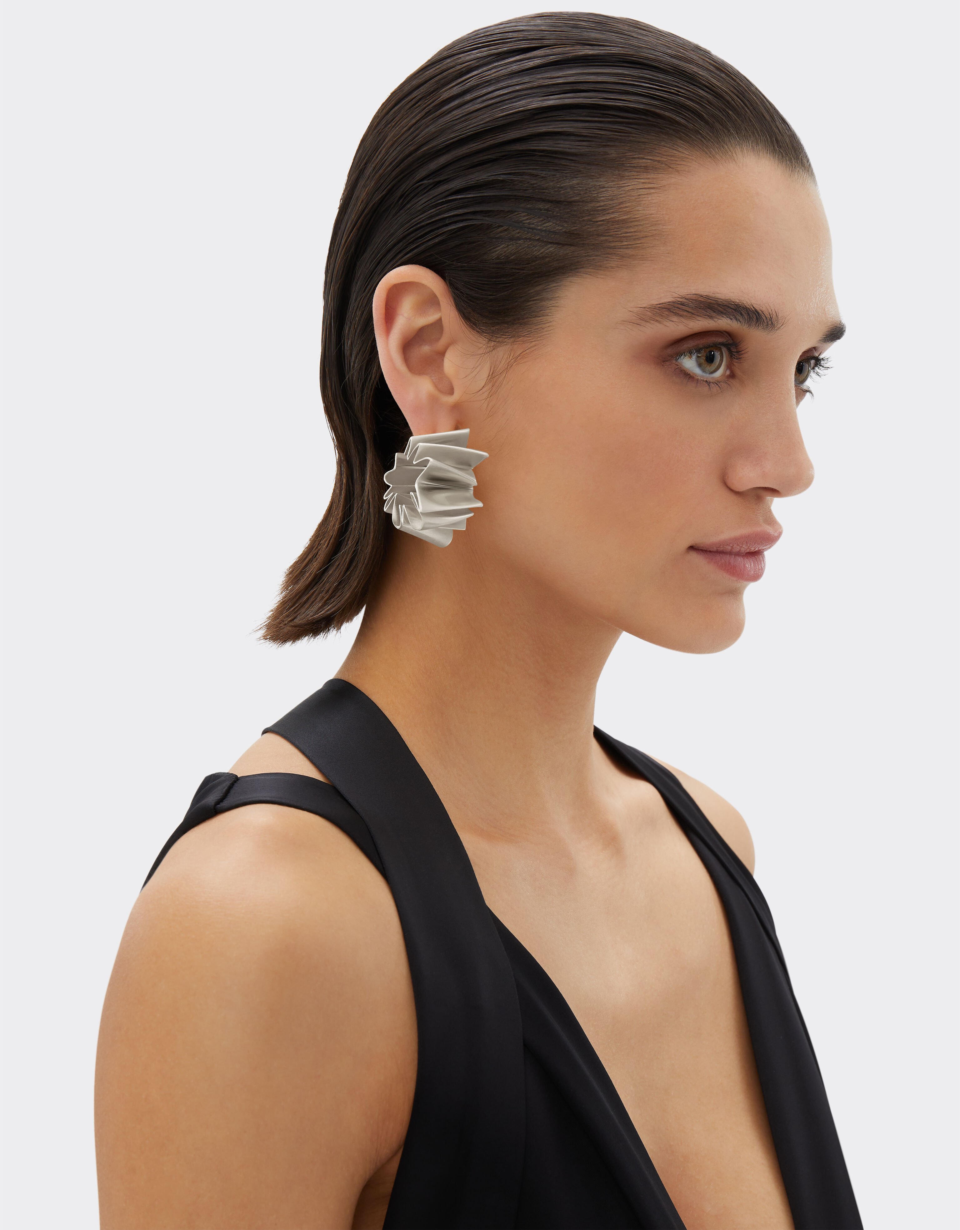 Ferrari Brass earrings with satin palladium finish None 22240f