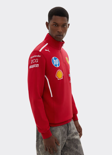 Ferrari 2025 Felpa con zip Team Puma per Scuderia Ferrari HP Cherry LA022f