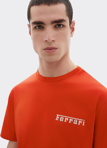 Ferrari T-shirt en coton avec logo Ferrari Rosso Corsa 51044f