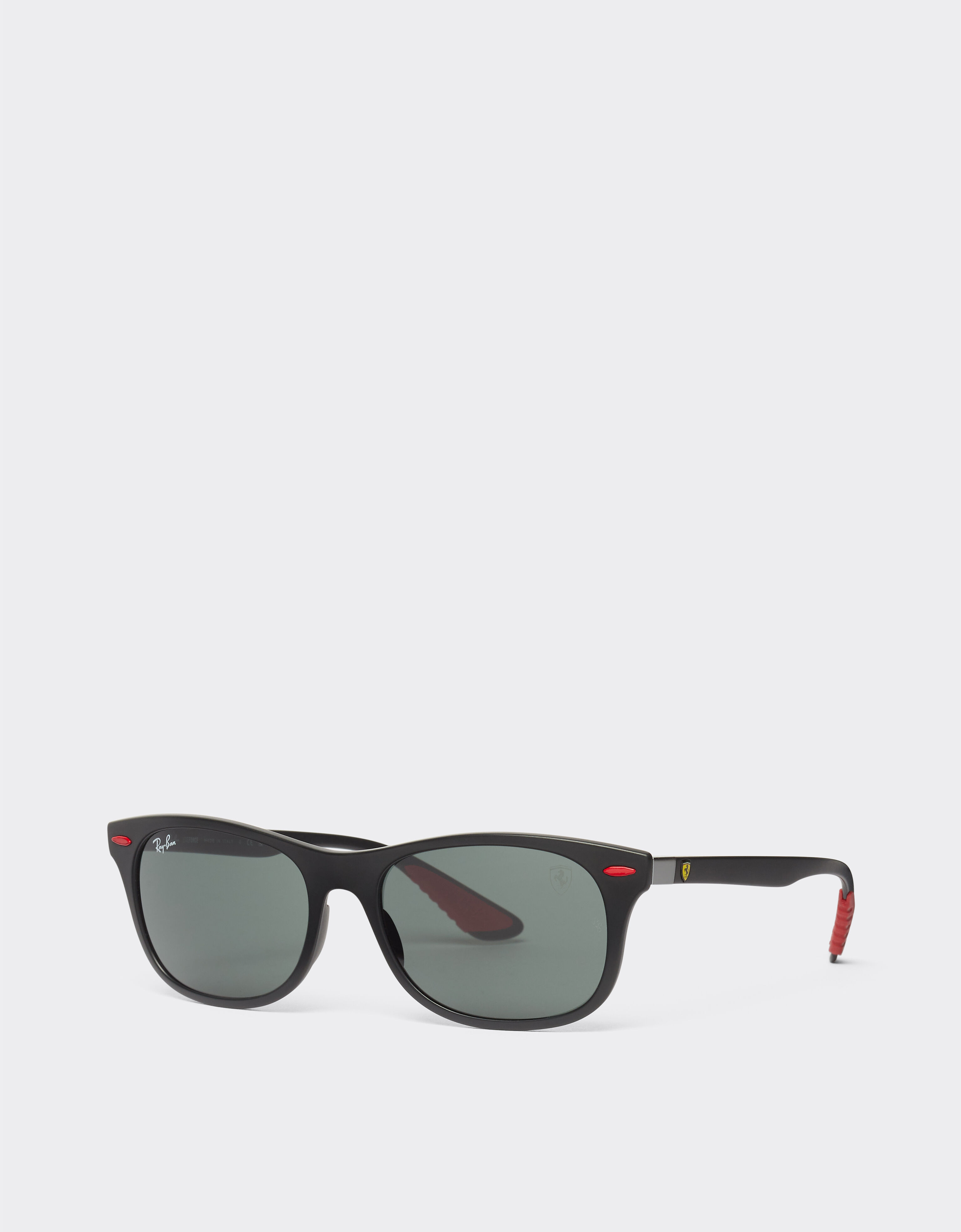 Ferrari Ray-Ban für Scuderia Ferrari Sonnenbrille 0RB4607M in Schwarz mit dunkelgrünen Gläsern Mattschwarz F1296f