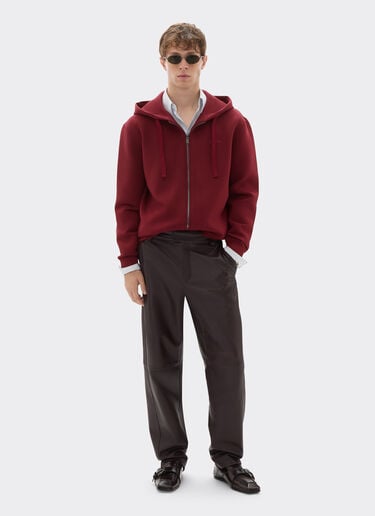 Zipped sweatshirt in scuba fabric Ferrari Zipped sweatshirt in scuba fabric Mahogany 49285f