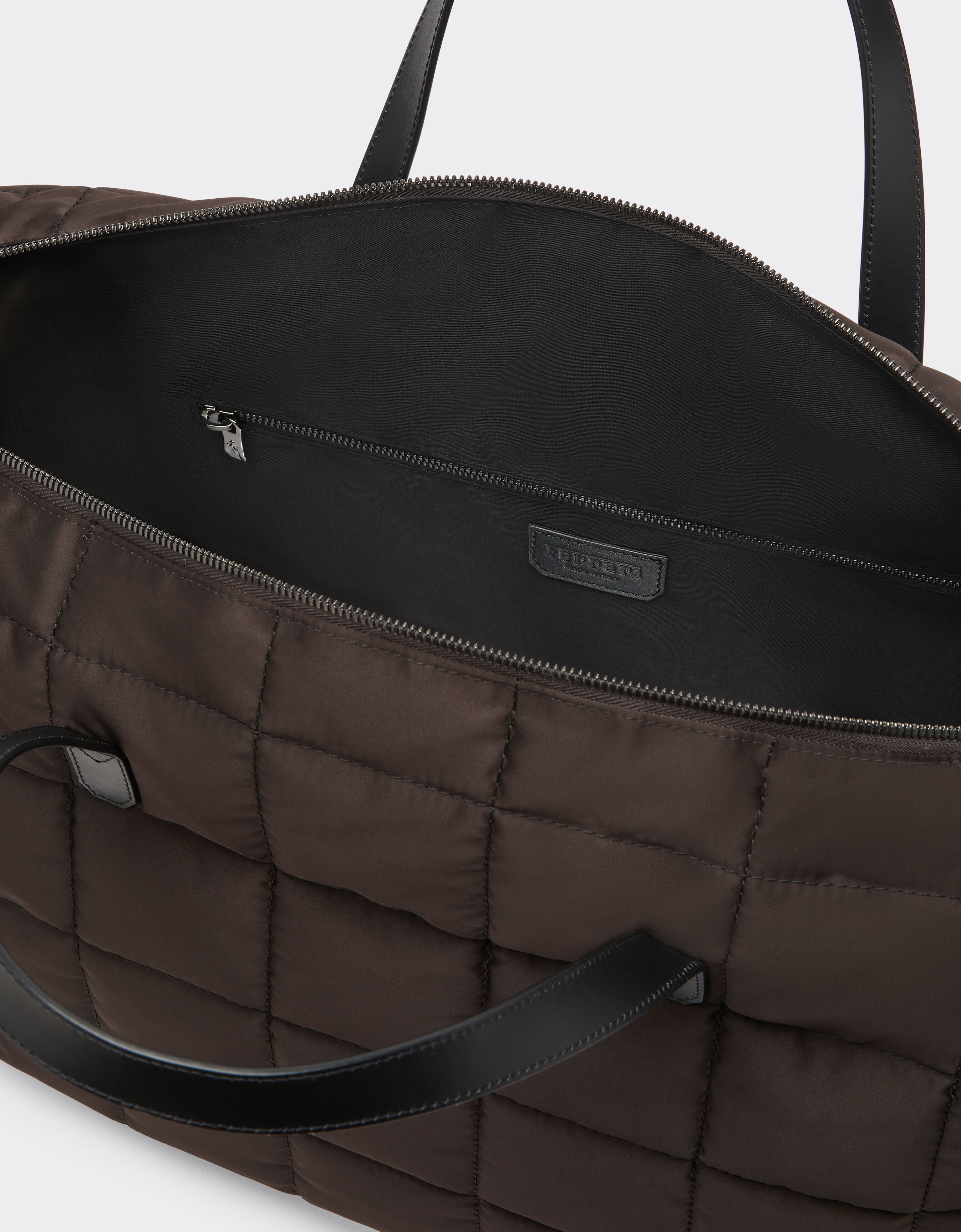 Ferrari Borsa duffle in eco-nylon Dark brown 21405f