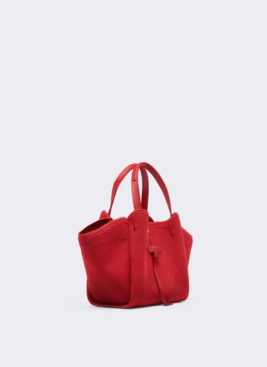 Ferrari ニットとレザーのトートバッグ Rosso Magma CBWTO0002YA00006f