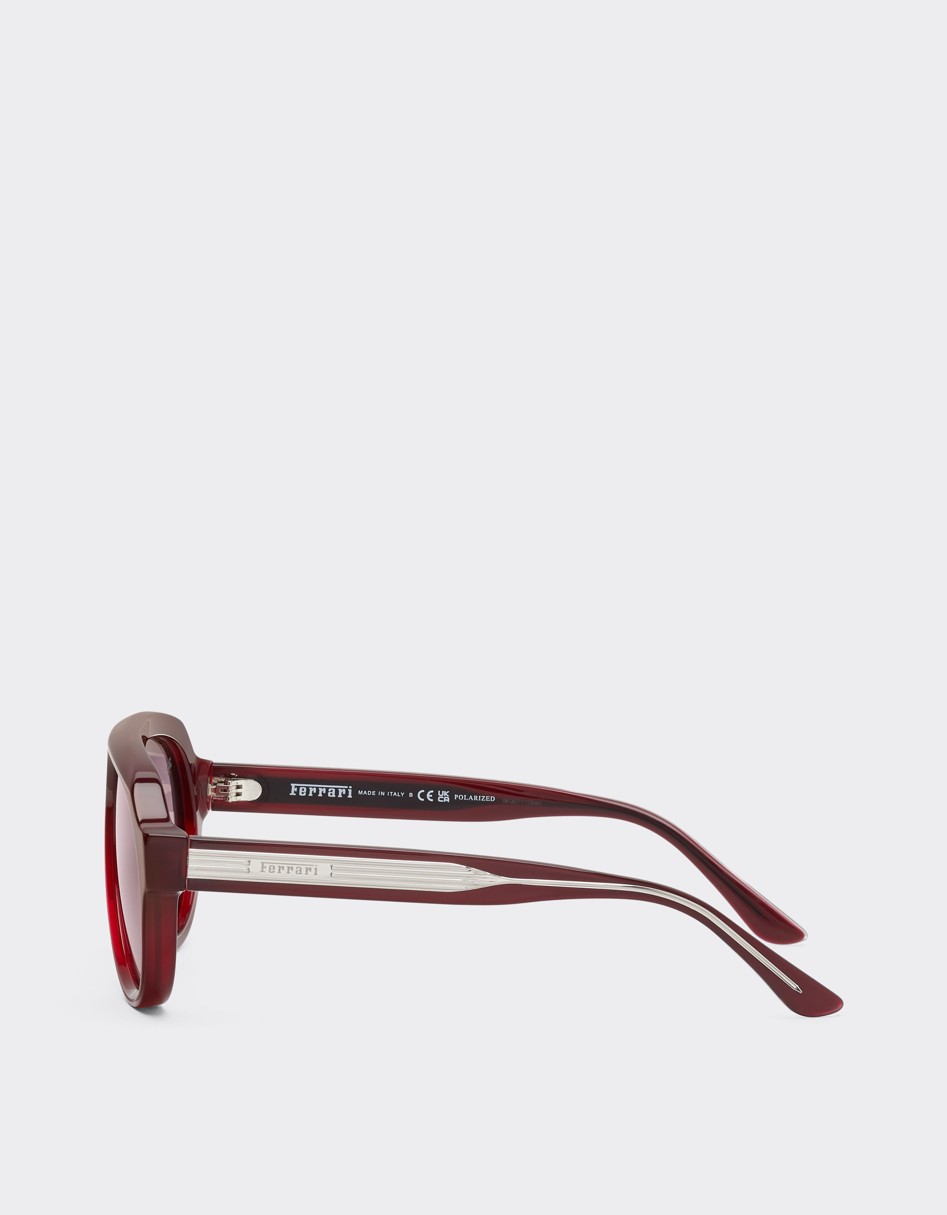 Ferrari Ferrari sunglasses in opal red acetate with gold mirrored violet polarized lenses Dark Red LA0EVf