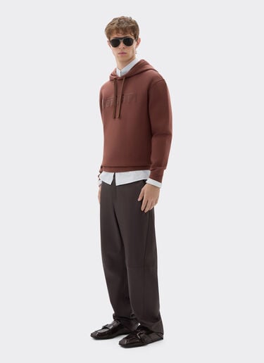 Hooded sweatshirt in scuba Ferrari Hooded sweatshirt in scuba Espresso 49280f