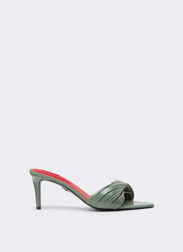 Ferrari Leather Mules with Carved Fringes Salvia CSWML0004XL00007f