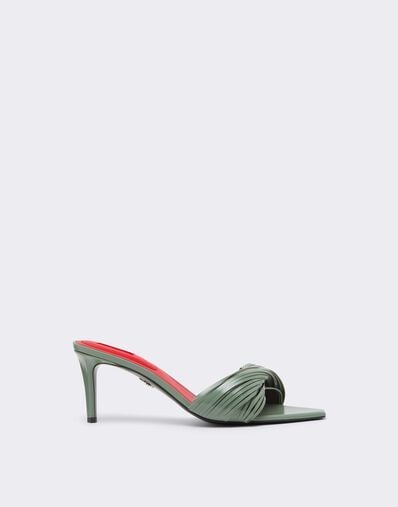 Leather Mules with Carved Fringes Ferrari Leather Mules with Carved Fringes Salvia CSWML0004XL00007f