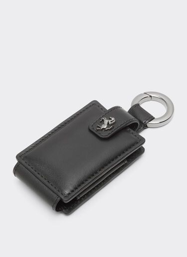 Ferrari Schlüsselanhänger aus Leder für Amulettschlüssel. Silber 21949f