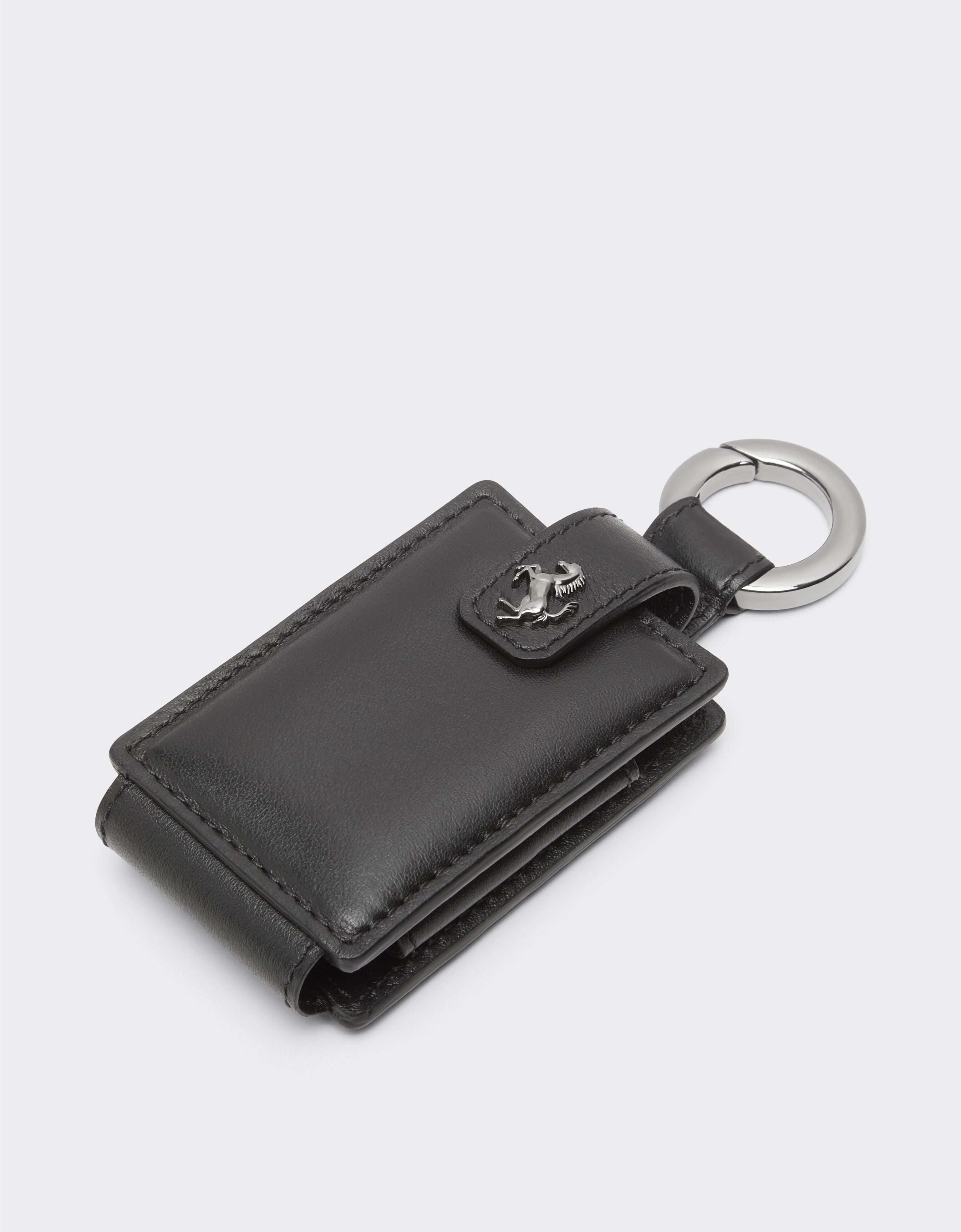 Ferrari Schlüsselanhänger aus Leder für Amulettschlüssel. Silber 21949f