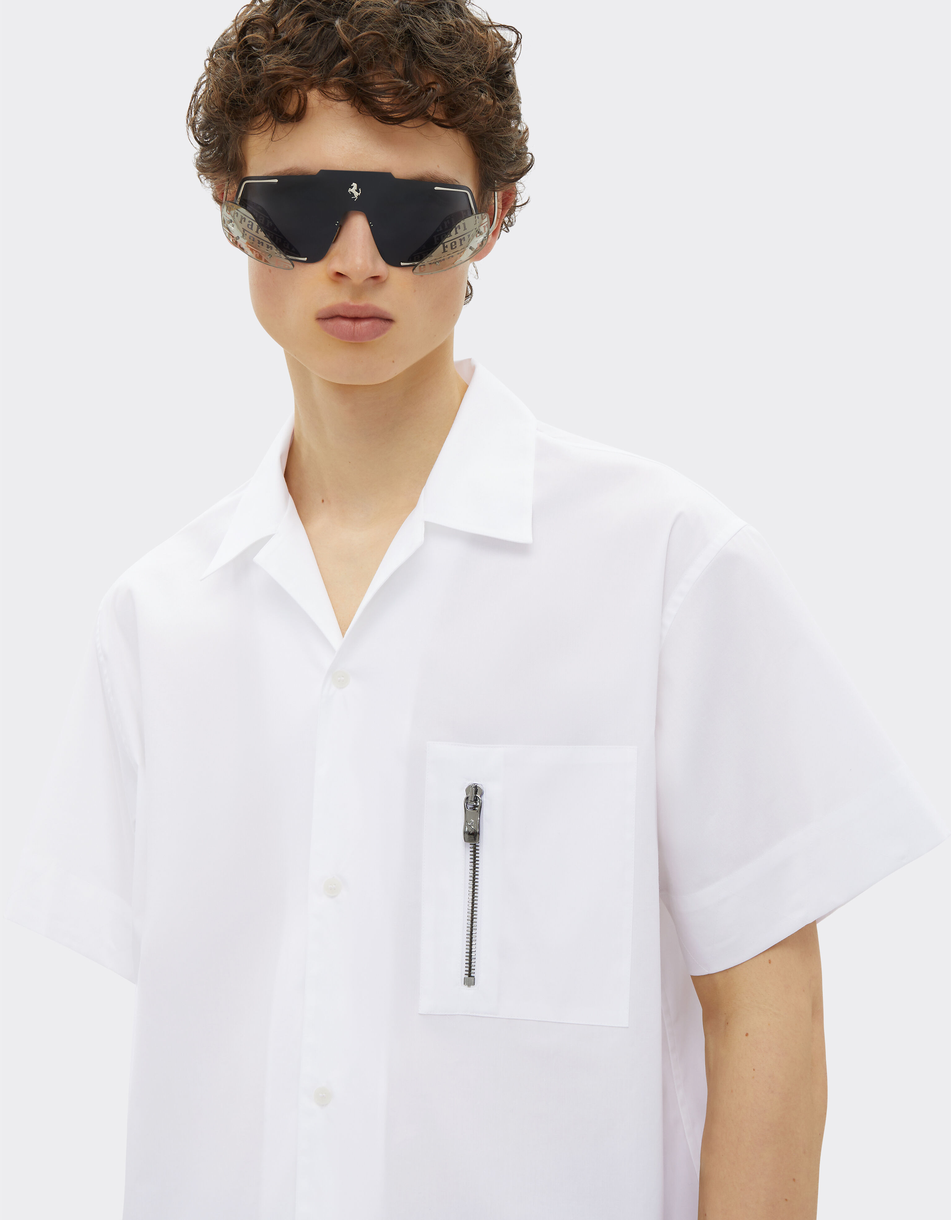 Ferrari Short-sleeved cotton shirt Optical White 48312f
