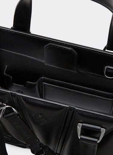 Ferrari GT mini tote bag Reacondicionado por Ferrari en cuero con scooby Negro 49880f