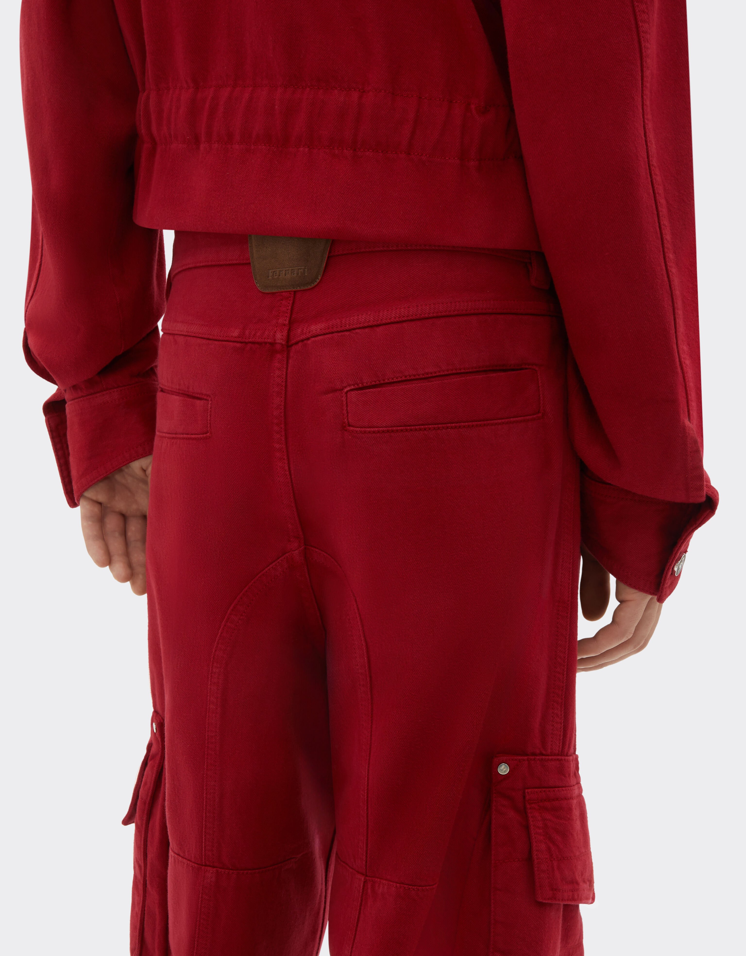 Ferrari Denim cargo pants Maison Red 50096f