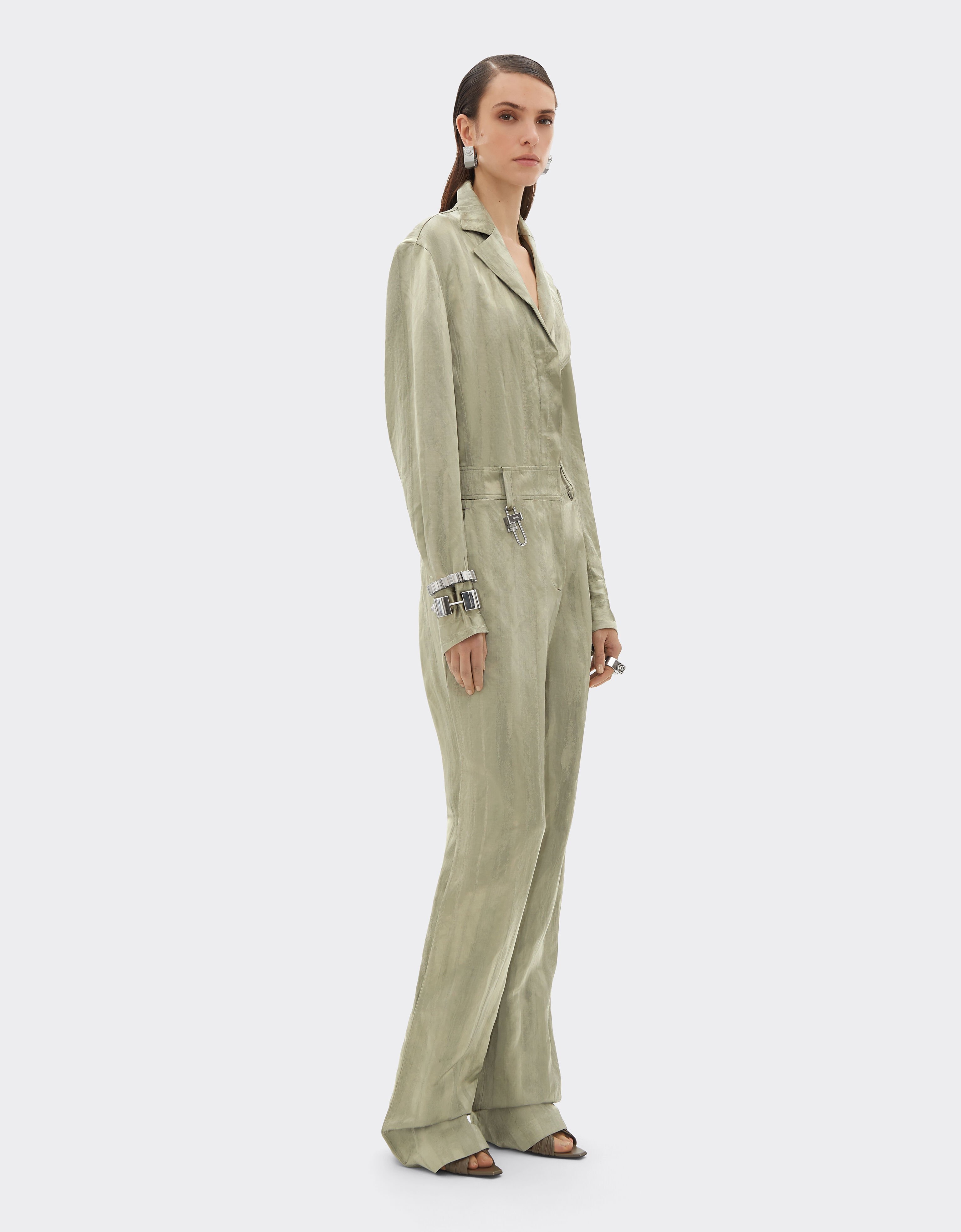 Striped jacquard jumpsuit Ferrari Striped jacquard jumpsuit Khaki Green 50046f