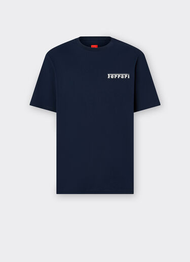 Ferrari Cotton T-shirt with Ferrari logo Navy 21163f