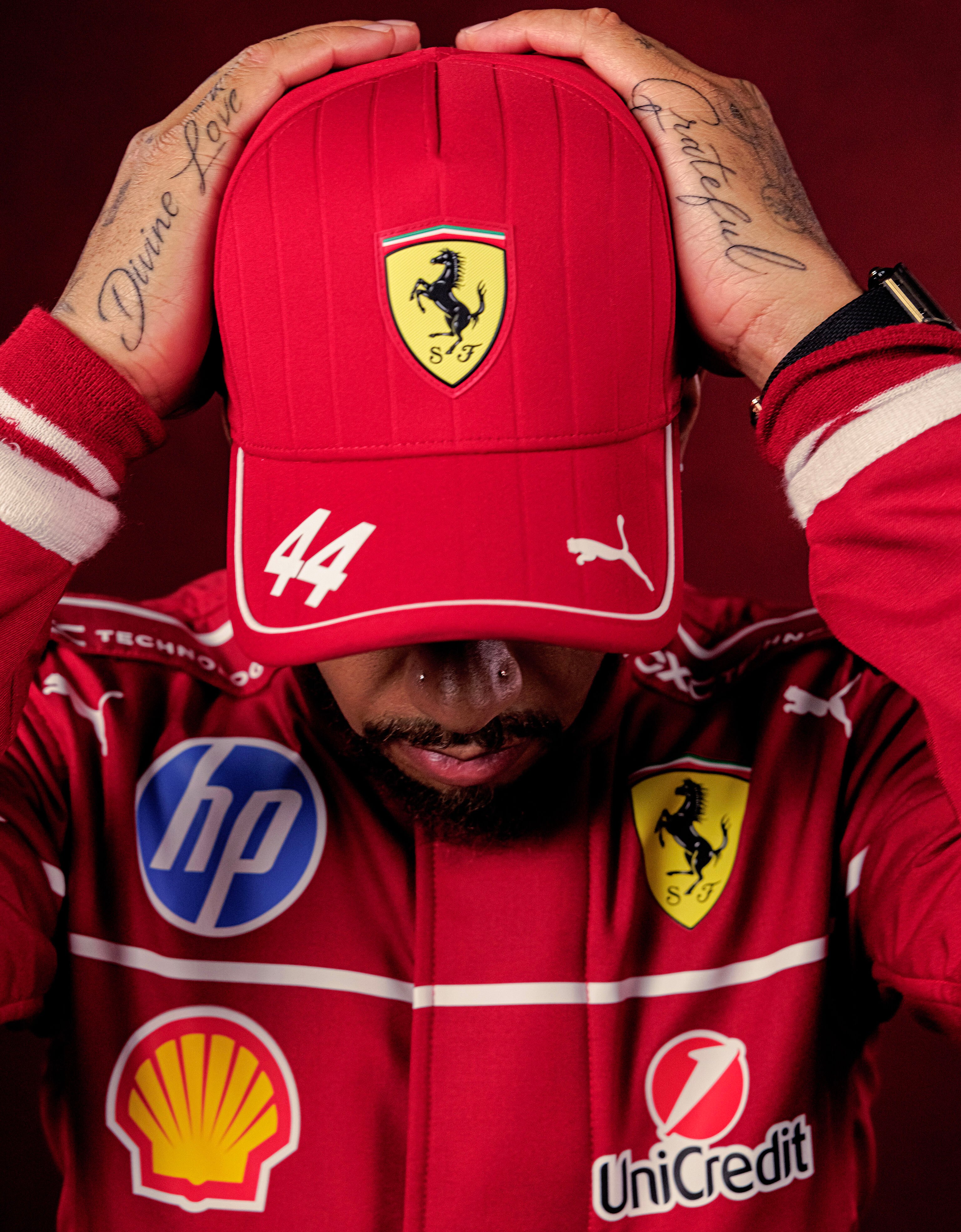 Ferrari Puma for Scuderia Ferrari HP 2025 Hamilton baseball cap Cherry LA01Sf