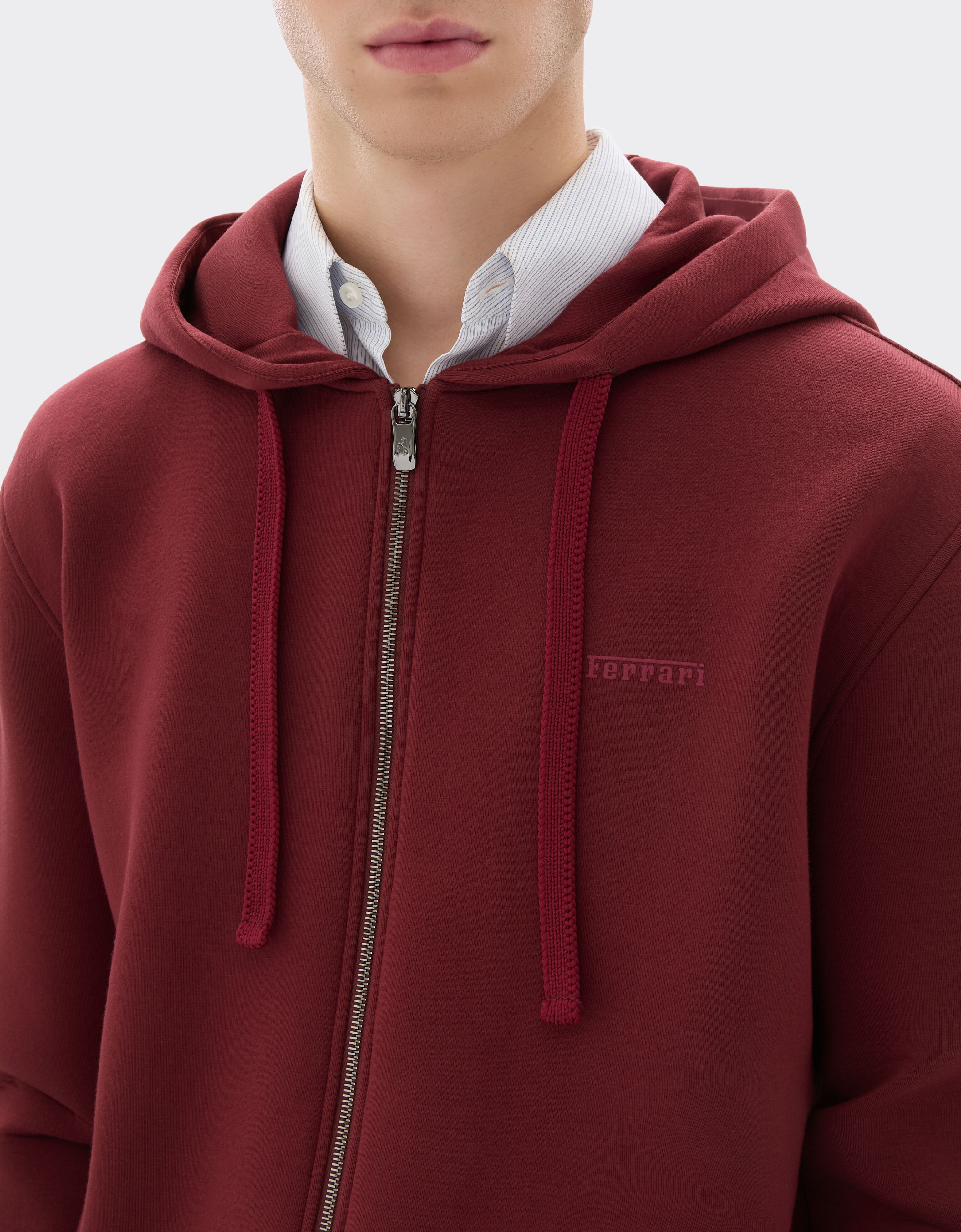 Ferrari Zipped sweatshirt in scuba fabric Mahogany 49285f