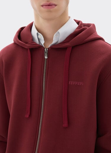 Zipped sweatshirt in scuba fabric Ferrari Zipped sweatshirt in scuba fabric Mahogany 49285f