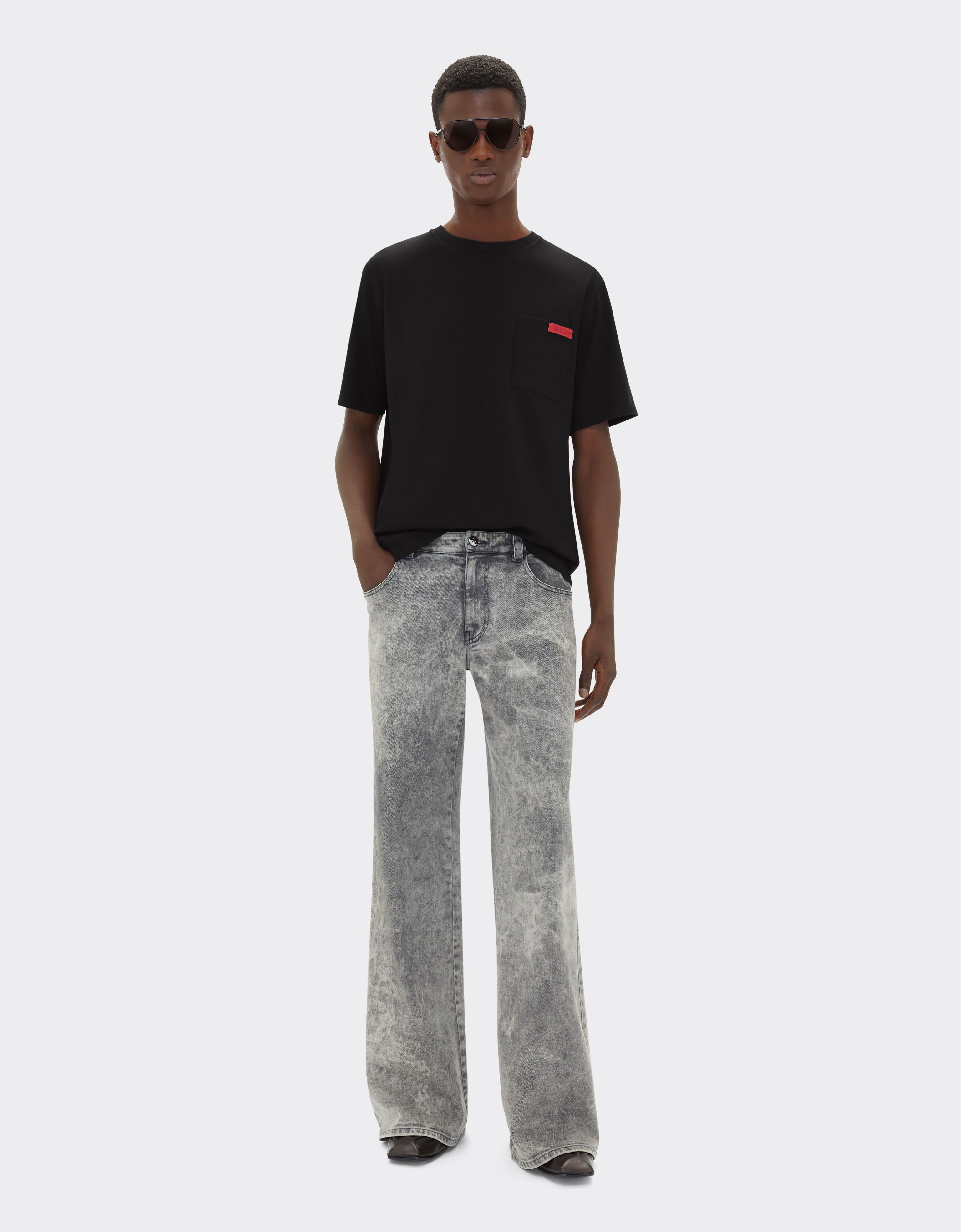 Ferrari Cotton T-shirt with pocket Black 22045f