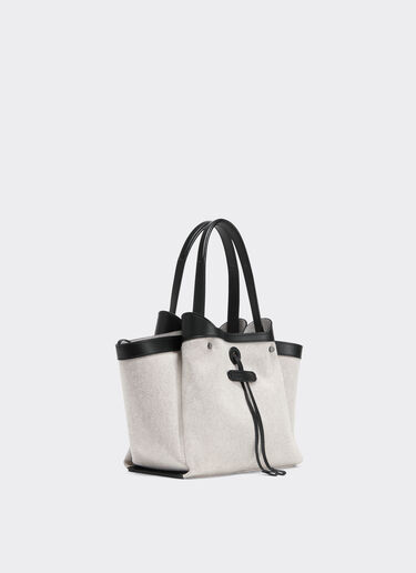 Ferrari Ferrari mini tote bag in canvas and leather Black 21977f