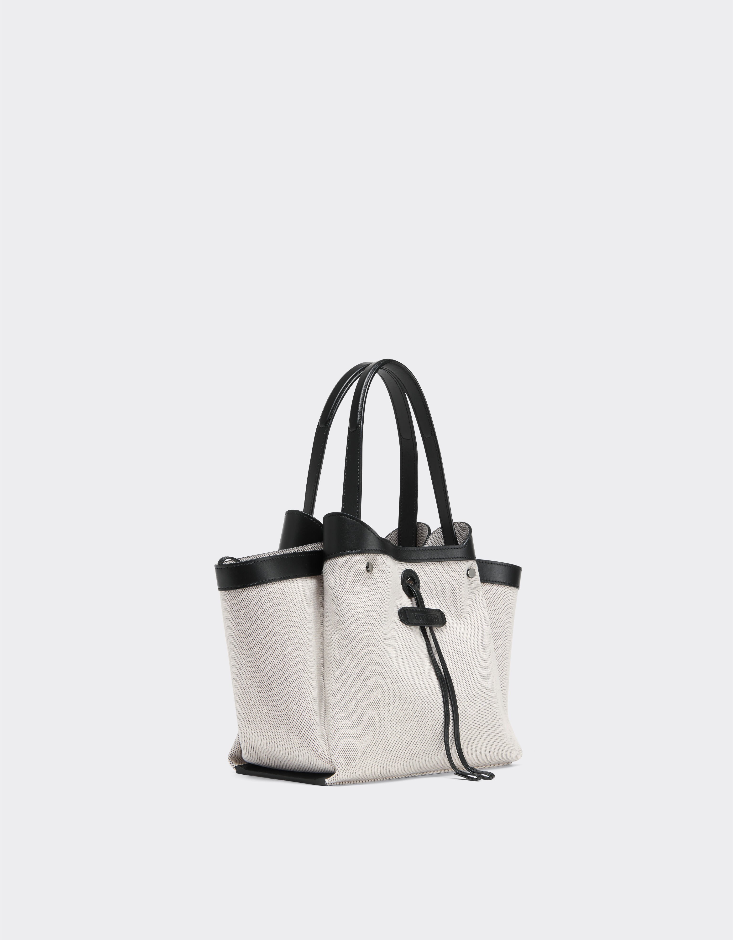 Ferrari Ferrari mini tote bag in canvas and leather Black 21977f