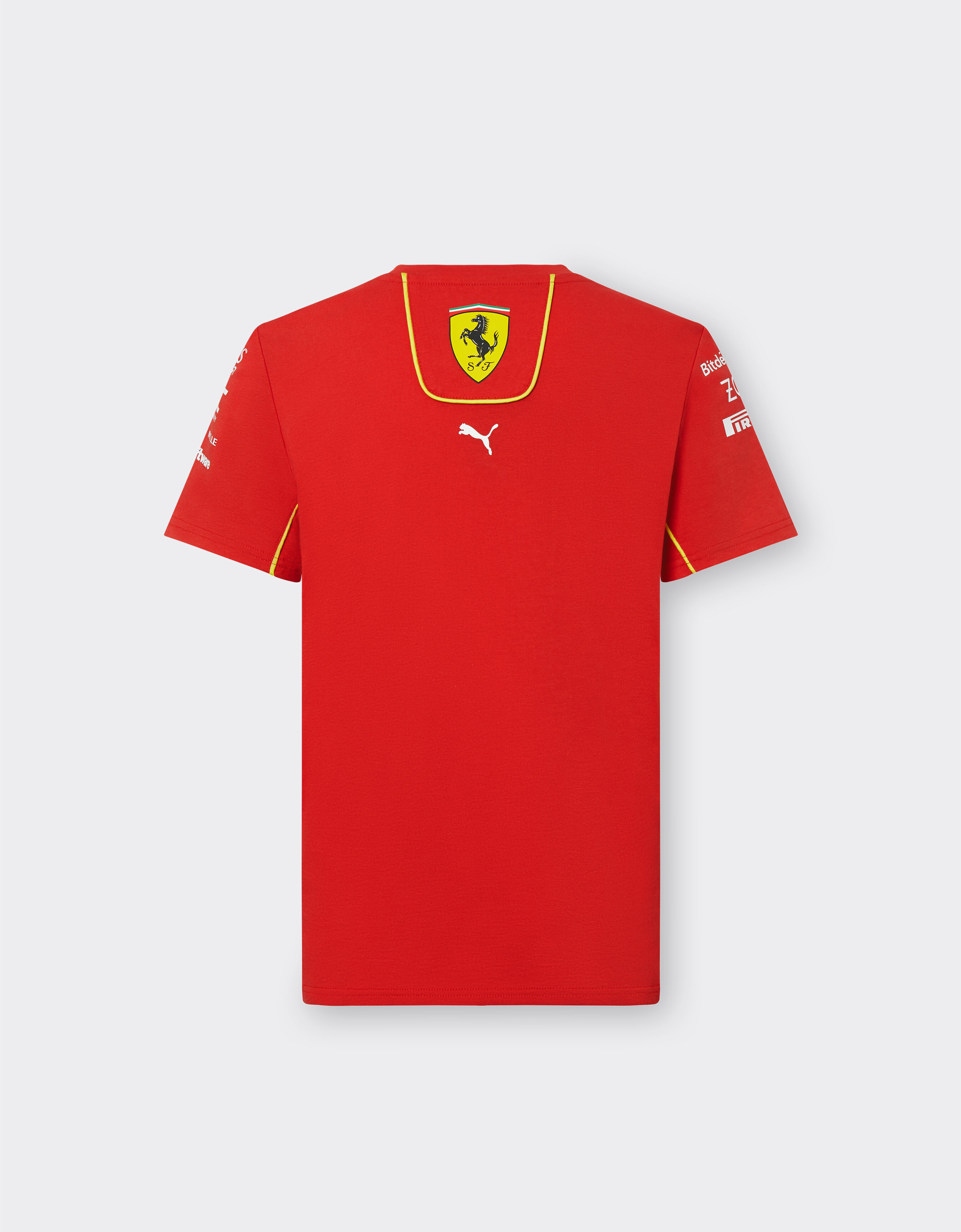 T shirt Junior Replica Team Scuderia Ferrari 2024 in Rosso Corsa Ferrari