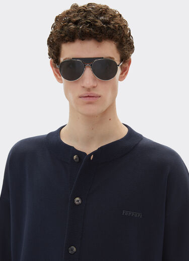 Ferrari Cotton and silk cardigan Navy 21995f