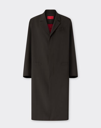 Ferrari Coat in cool Q-Cycle® wool Dark brown 50034f