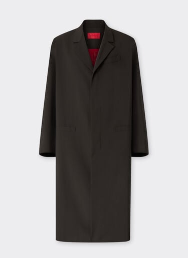 Ferrari Coat in cool Q-Cycle® wool Dark brown 50034f