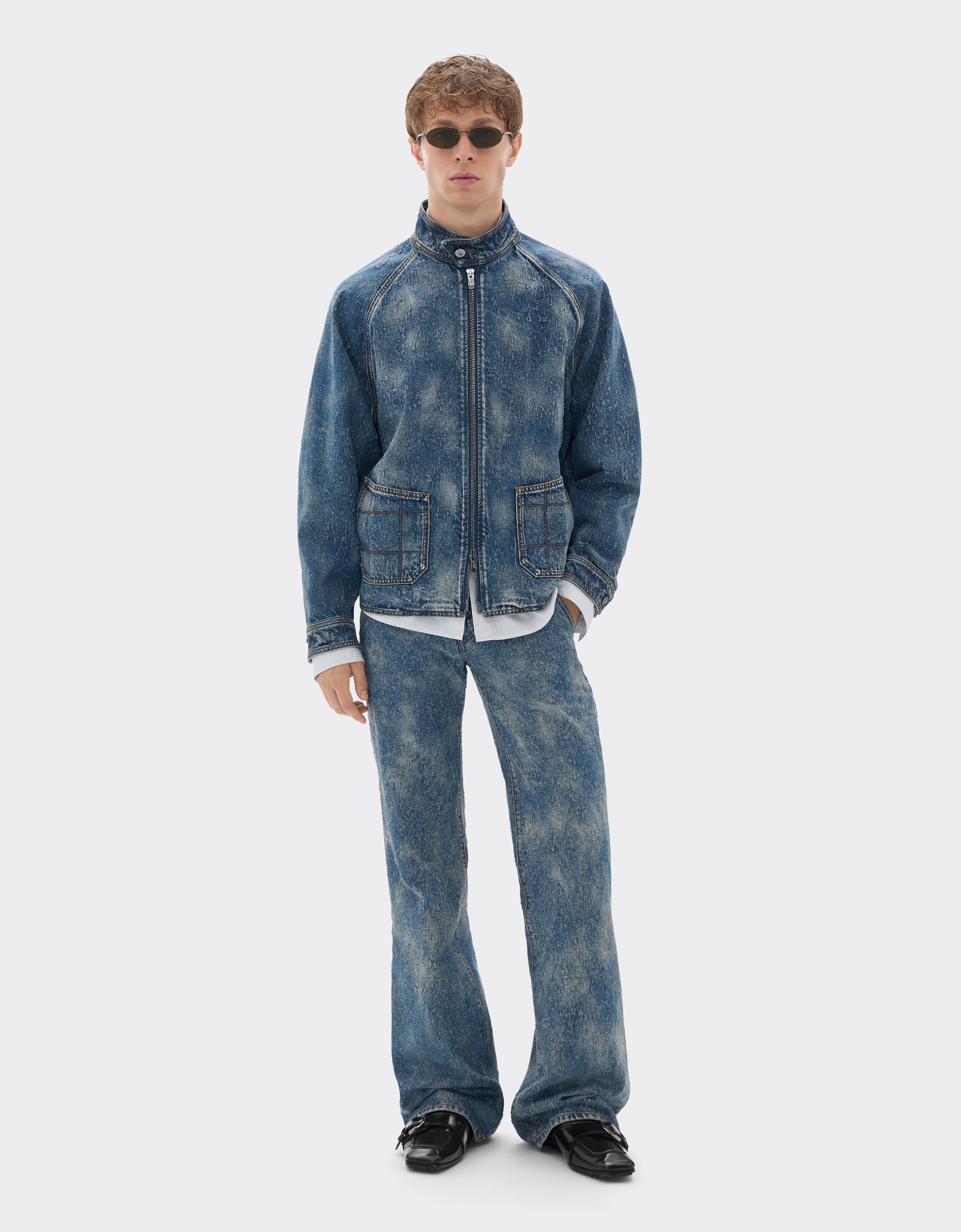 Ferrari Jacket in needled and washed denim Denim 22499f