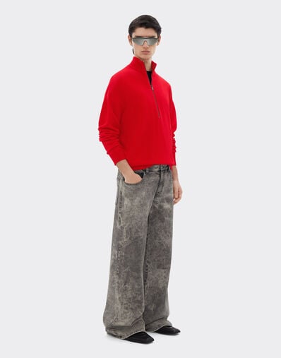 Ferrari Cashmere sweater with zip Rosso Dino 21652f