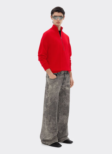 Ferrari Cashmere sweater with zip Rosso Dino 21652f