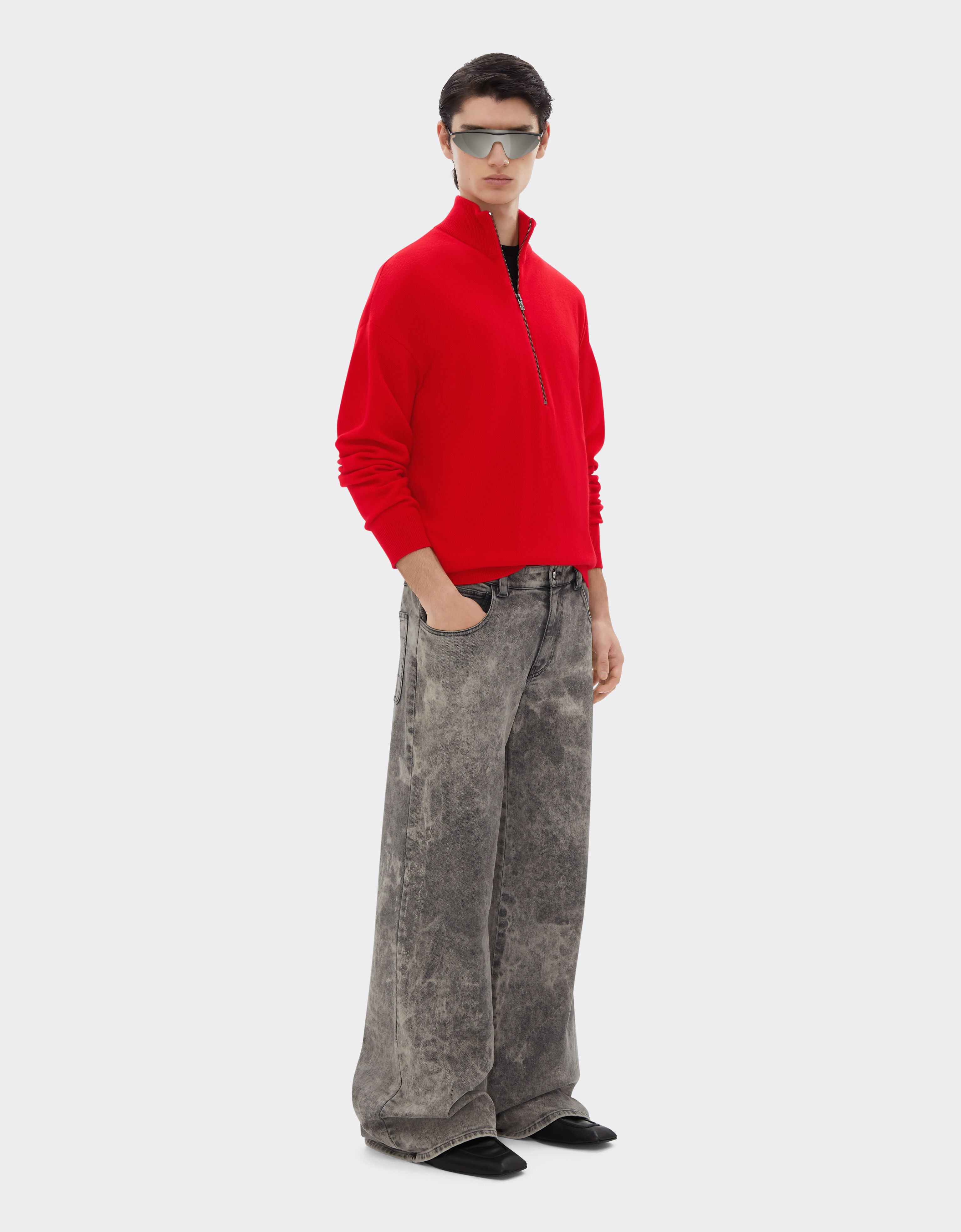 Ferrari Cashmere sweater with zip Rosso Dino 21652f