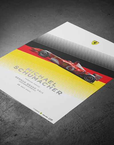 Ferrari Official Ferrari F2002 Michael Schumacher Hockenheim GP poster Multicolore LE0P0643EXT0001f