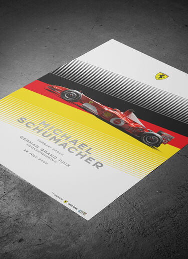 Poster ufficiale Ferrari F2002 Michael Schumacher GP Hockenheim Ferrari Poster ufficiale Ferrari F2002 Michael Schumacher GP Hockenheim Multicolore LE0P0643EXT0001f