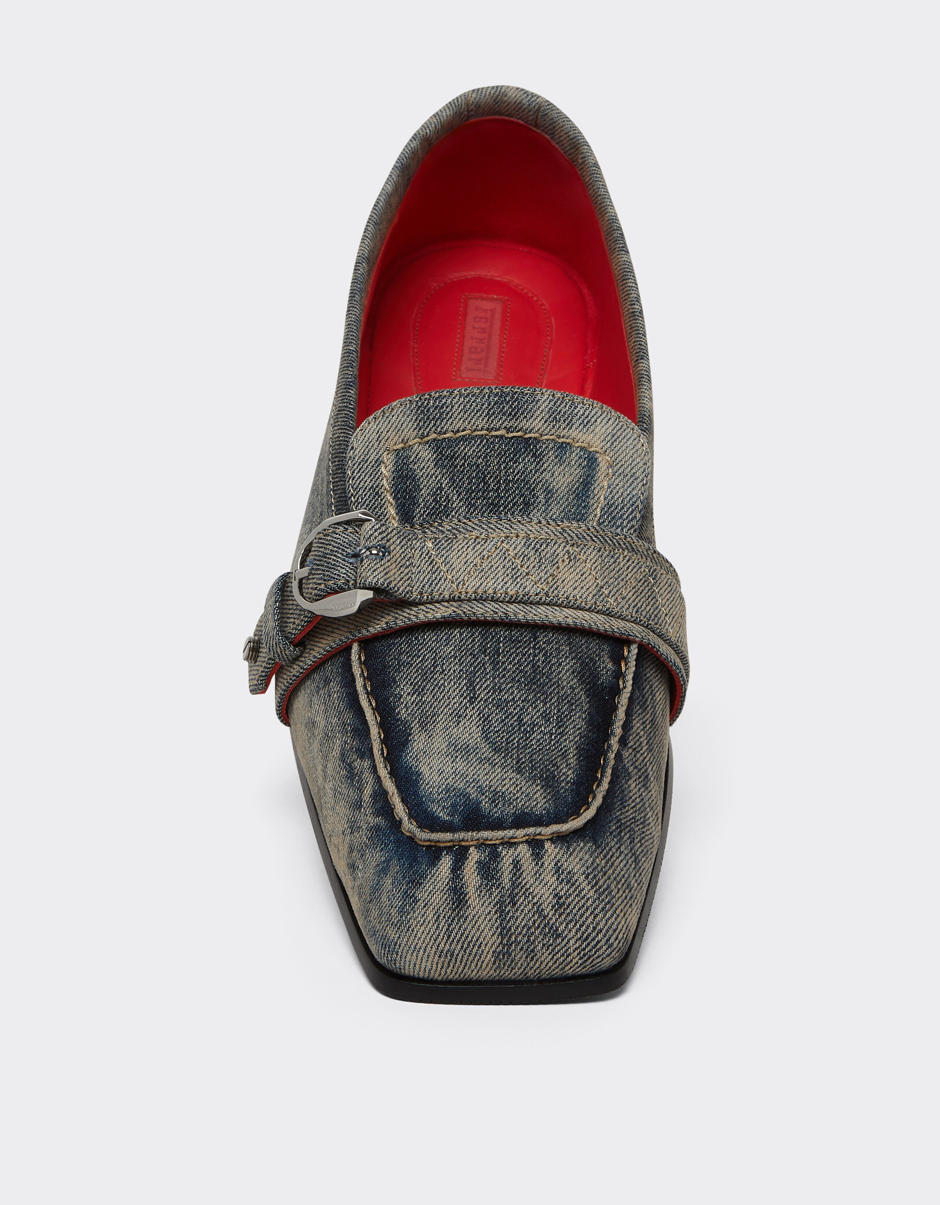 Ferrari Acid-washed denim loafer Blu Denim 51316f