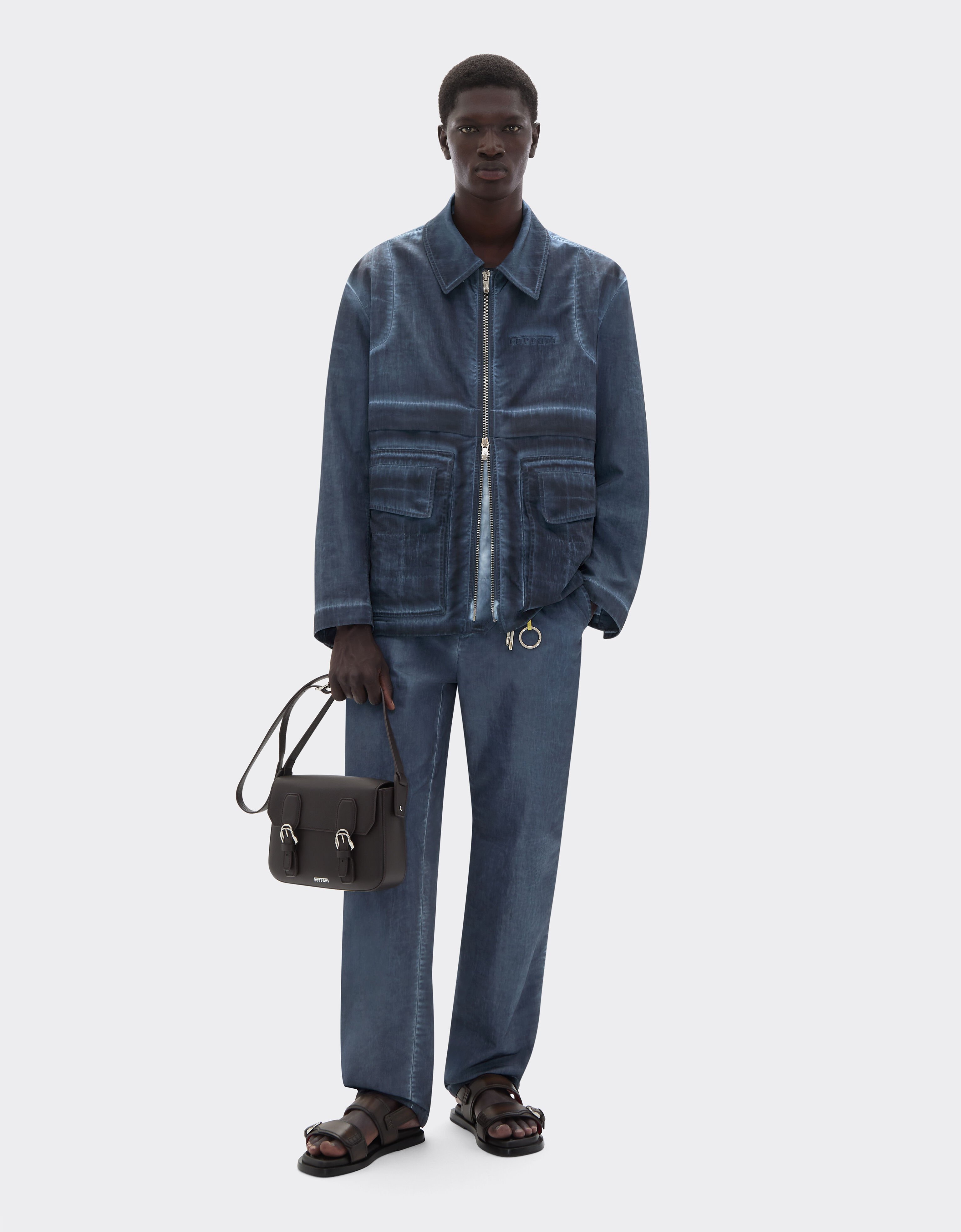 Ferrari Nylon gabardine chino pants Ultramarine 50062f