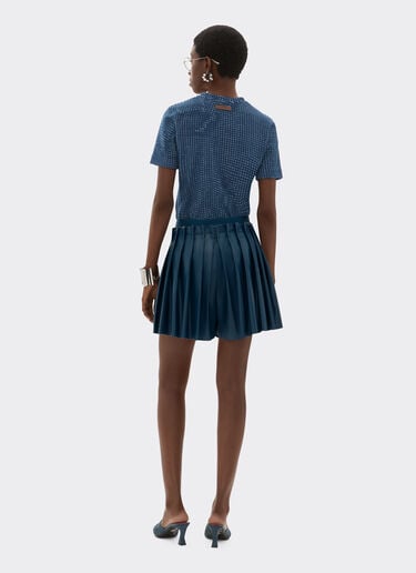 Pantalone short in nappa semilucida Ferrari Pantalone short in nappa semilucida Blu pavone 22460f