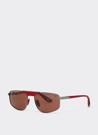 Ferrari Ray-Ban for Scuderia Ferrari RB3776M in and red metal with red lenses Gunmetal LA0EIf